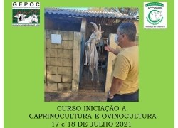 CURSO DE INICIAÇÃO A CAPRINOCULTURA E OVINOCULTURA TIPO LEITECORTE E MISTA17 e 18 de julho 2021