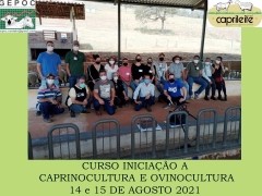 CURSO INICIAÇÃO A CAPRINOCULTURA E OVINOCULTURA TIPO LEITE, CORTE OU MISTA  Dias 14 e 15/08/2021